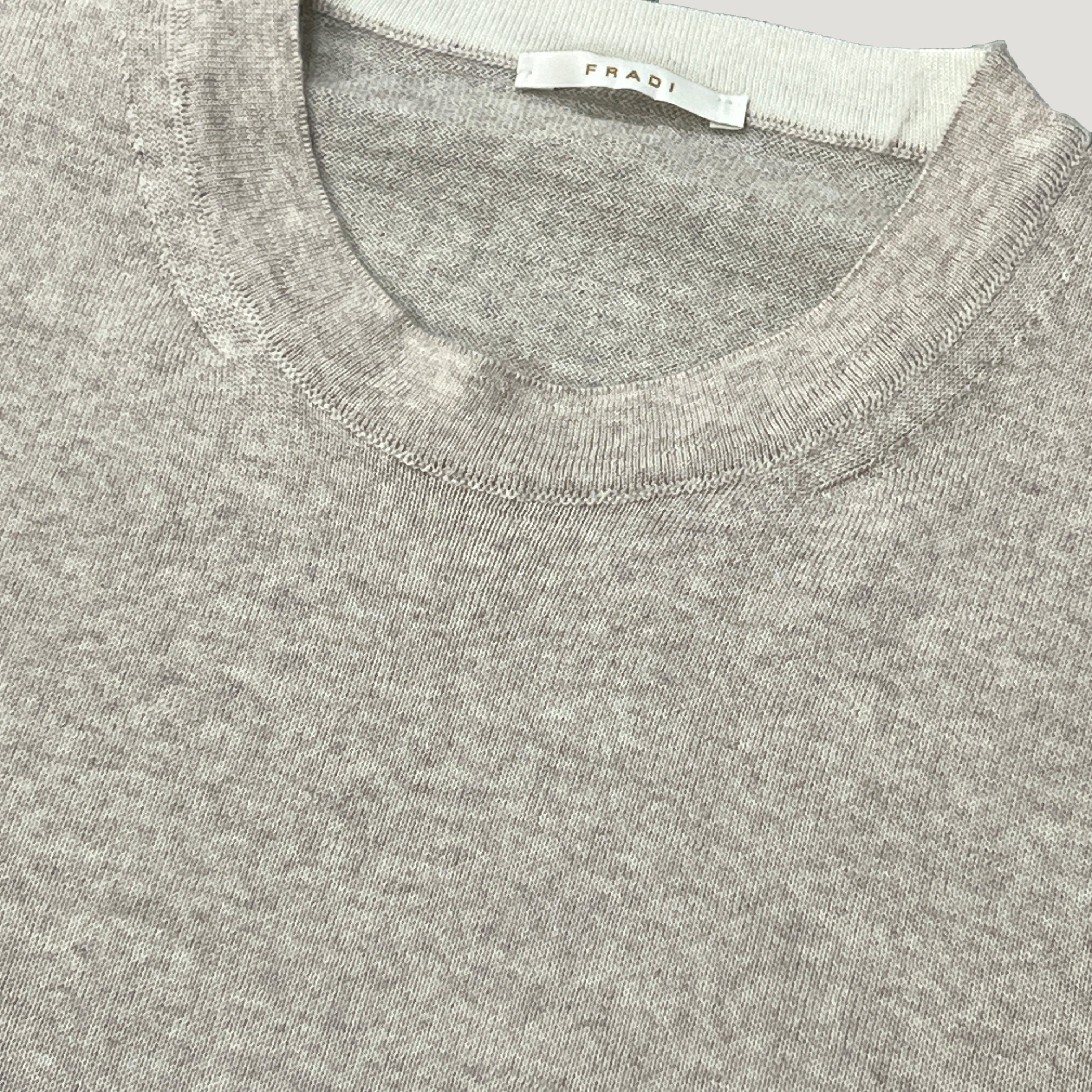 CREWNECK VIRGIN WOOL SWEATER  - BEIGE / MILK