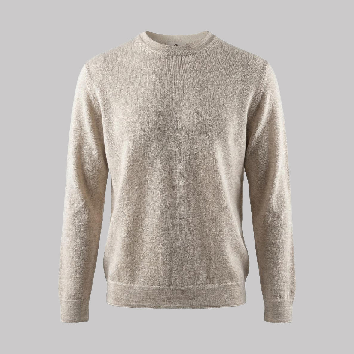 CREWNECK VIRGIN WOOL SWEATER  - BEIGE / MILK