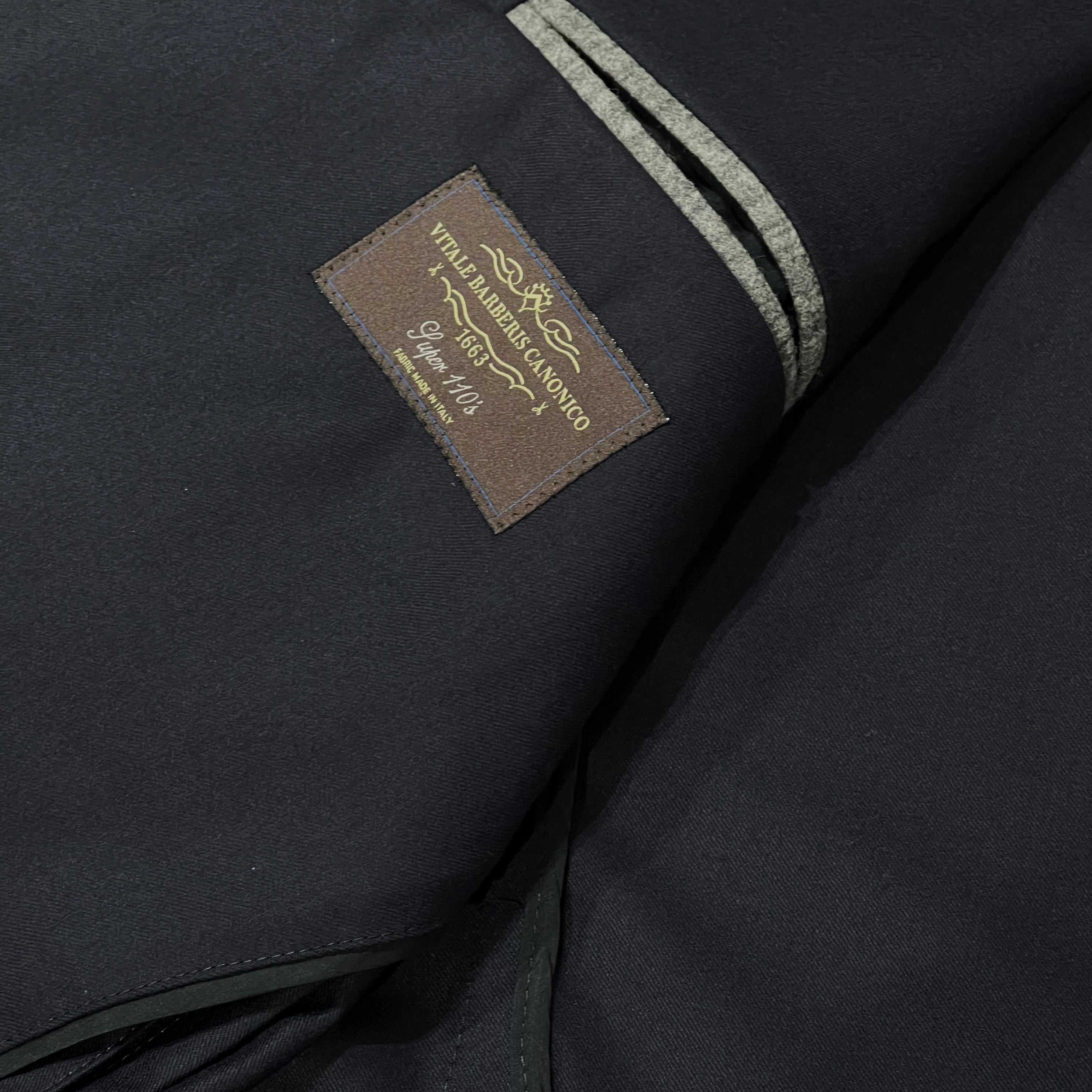 VITALE BARBERIS CANONICO  VIRGIN WOOL JACKET - NAVY BLUE