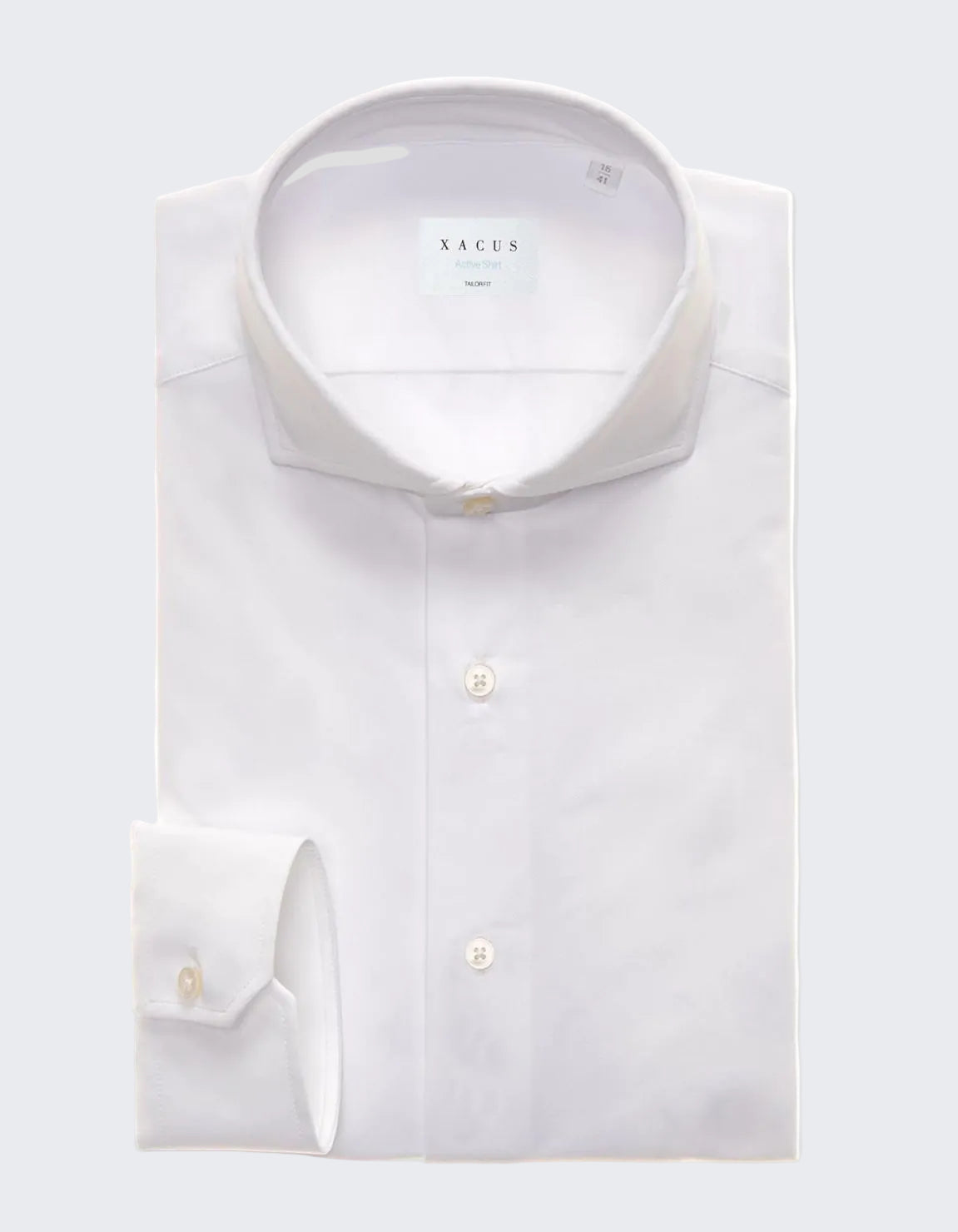 XACUS SHIRT COLLAR CUTAWAY WHITE TWILL