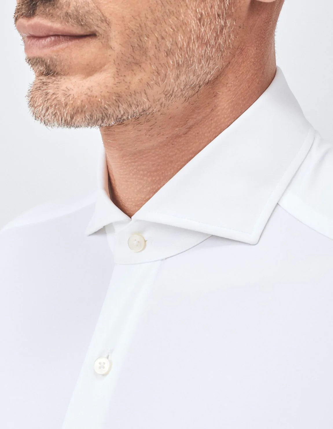 XACUS SHIRT COLLAR CUTAWAY WHITE TWILL