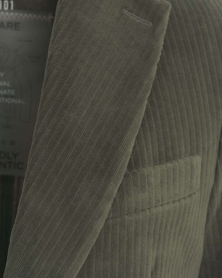 Corduroy Single-breast blazer - Green