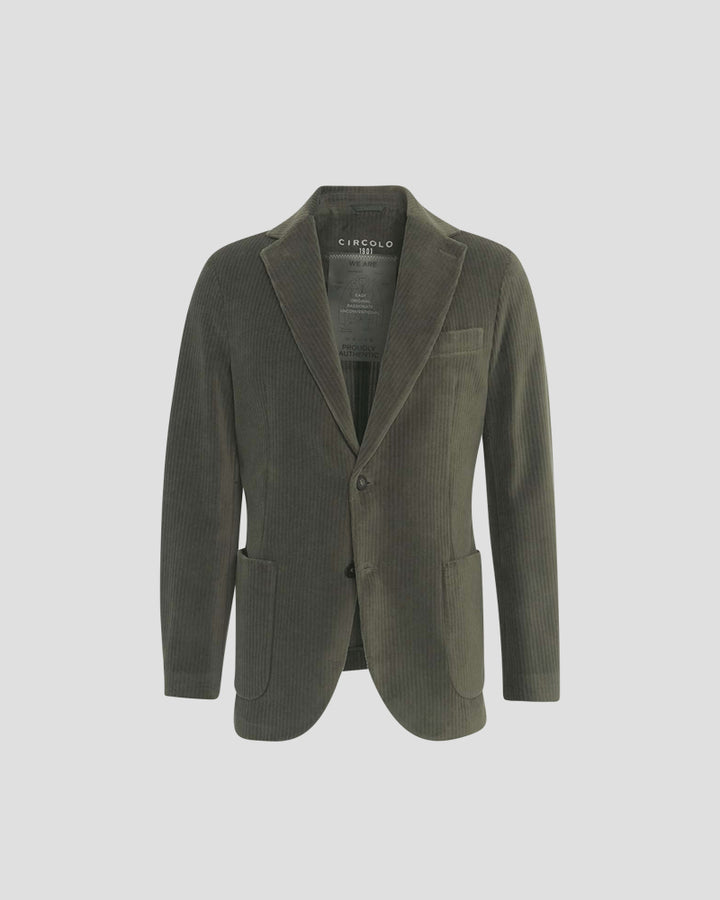 Corduroy Single-breast blazer - Green