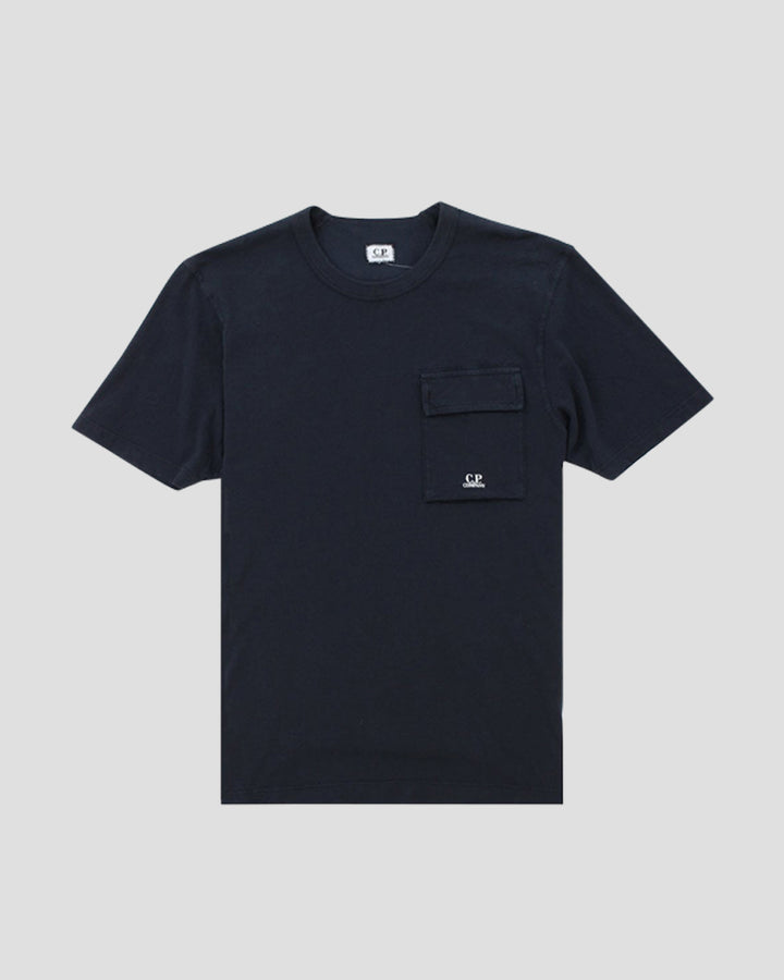 20/1 Jeresy pocket t-shirt - BLACK