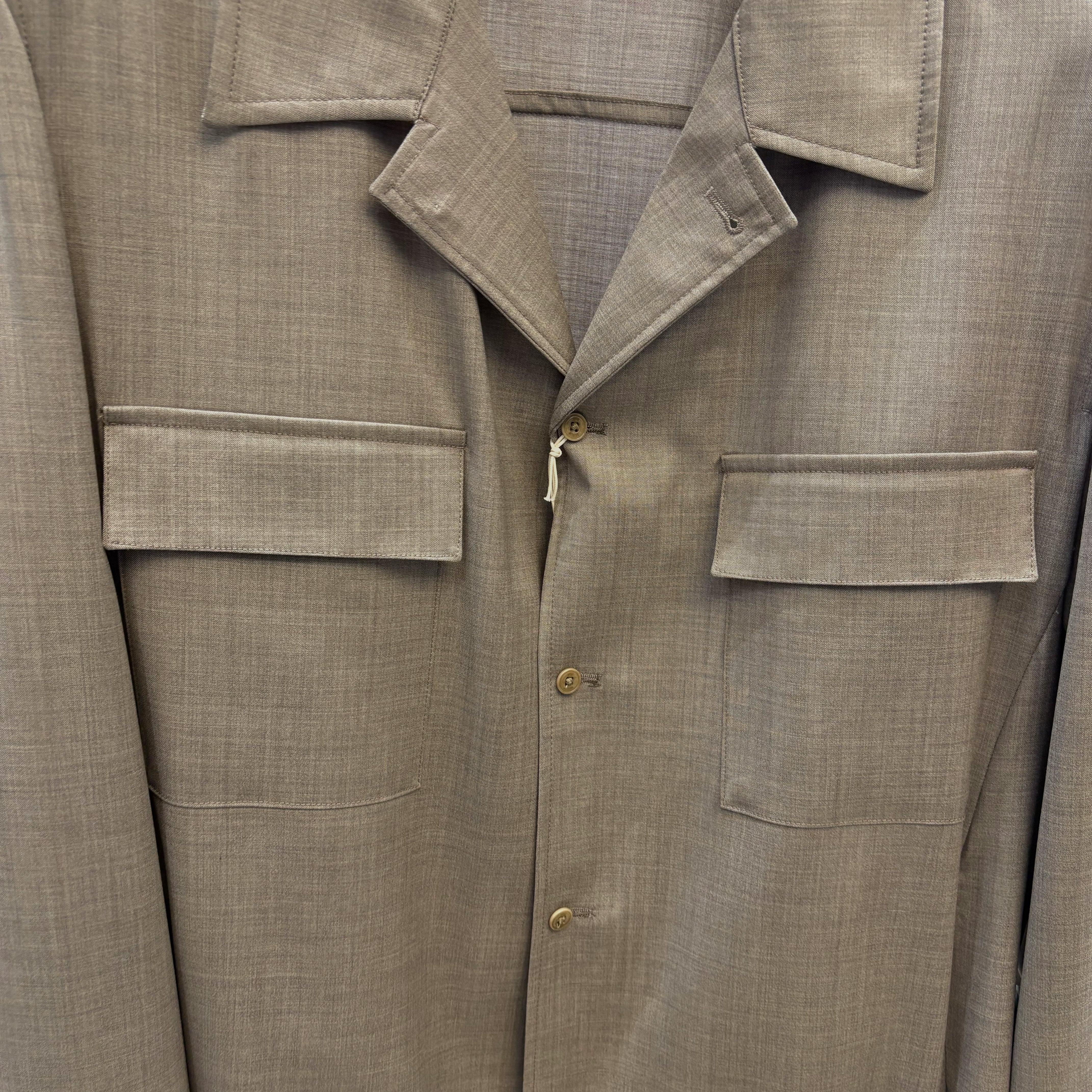 JOHN WOOL OVERSHIRT - LIGHT BROWN