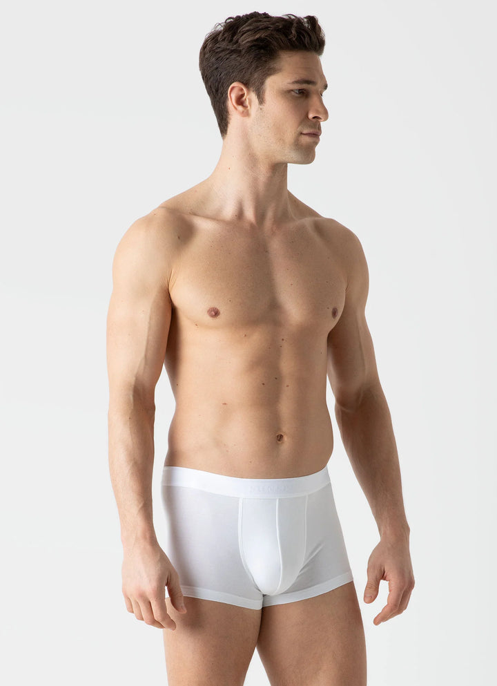 Stretch Cotton Trunks - White