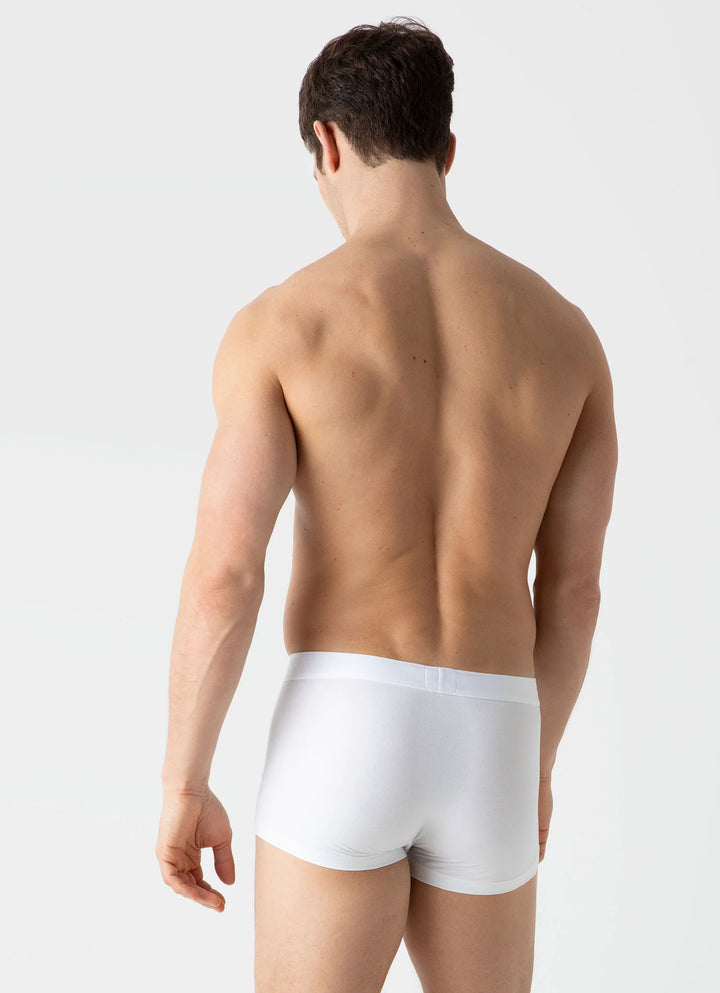 Stretch Cotton Trunks - White