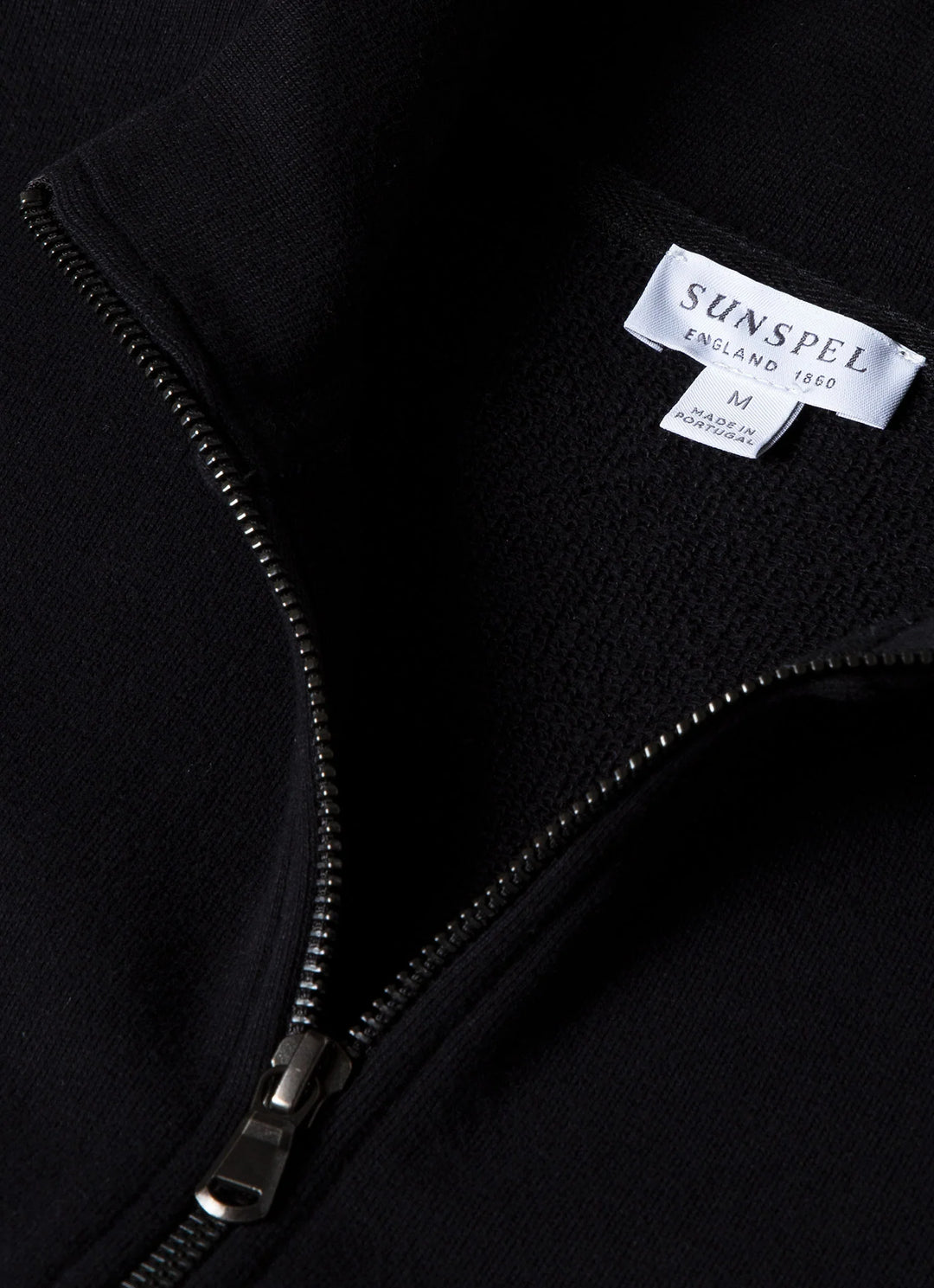 Half Zip Loopback Sweatshirt - Black