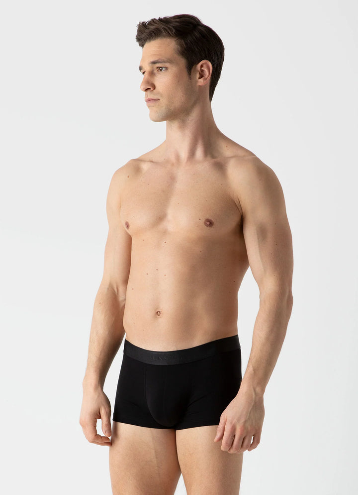 Stretch Cotton Trunks - Black