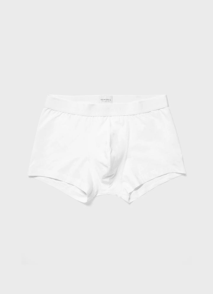 Stretch Cotton Trunks - White