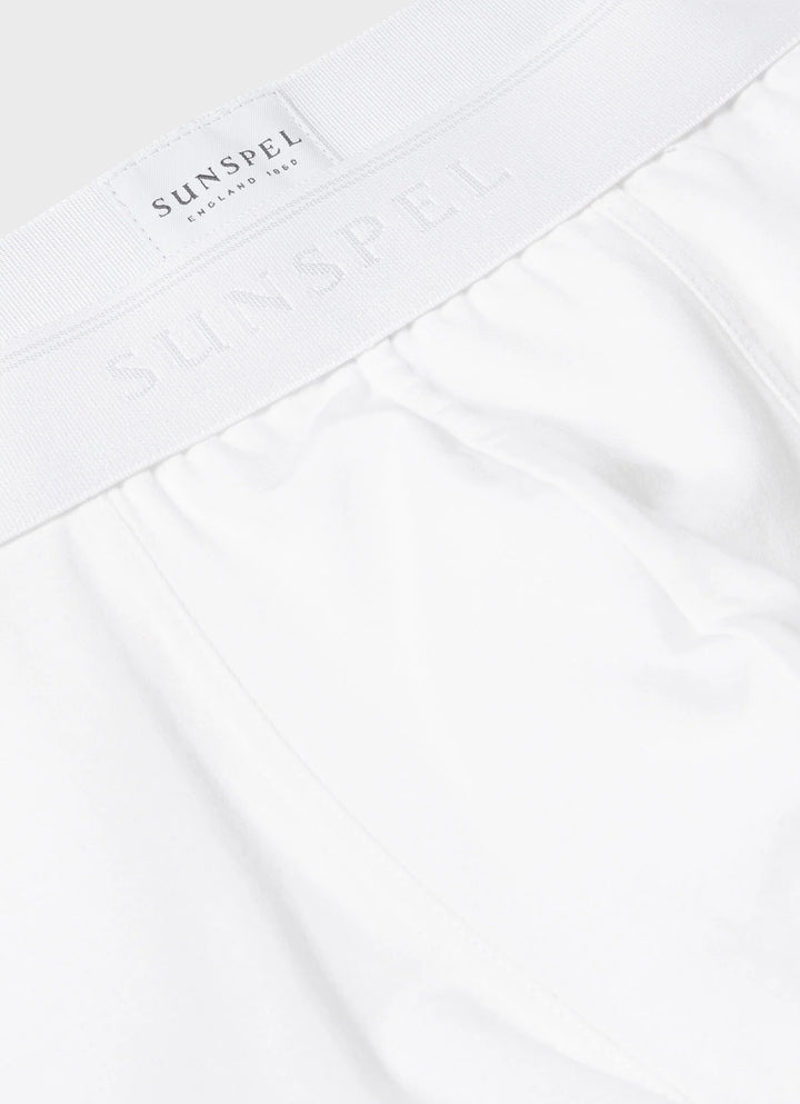 Stretch Cotton Trunks - White