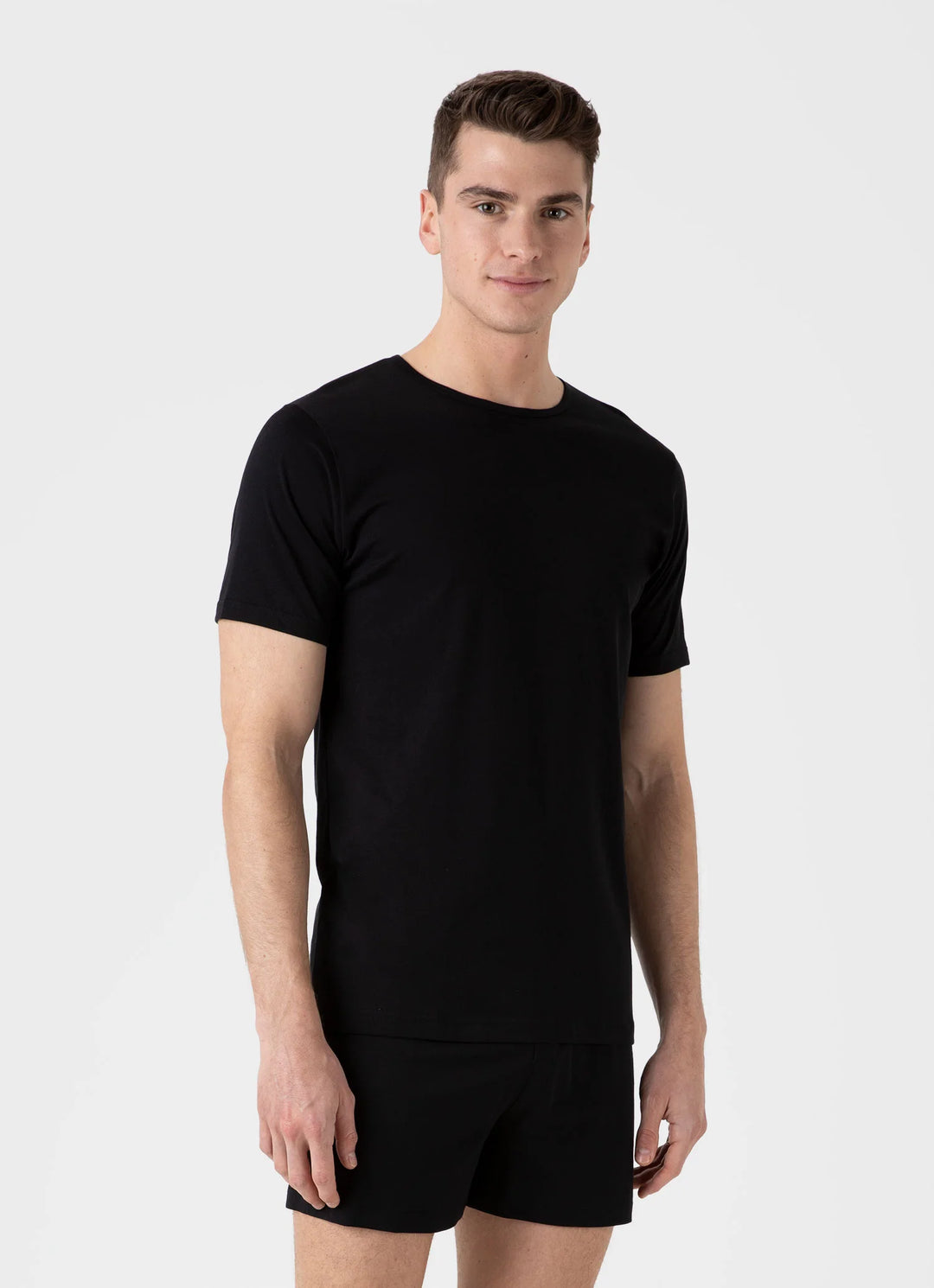 Superfine Cotton Underwear T‑shirt - Black