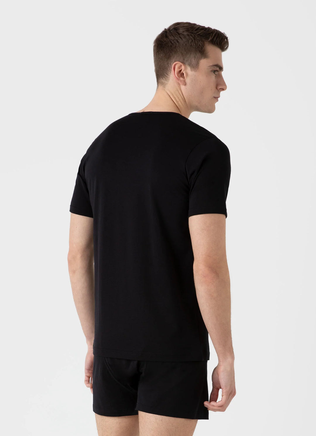 Superfine Cotton Underwear T‑shirt - Black