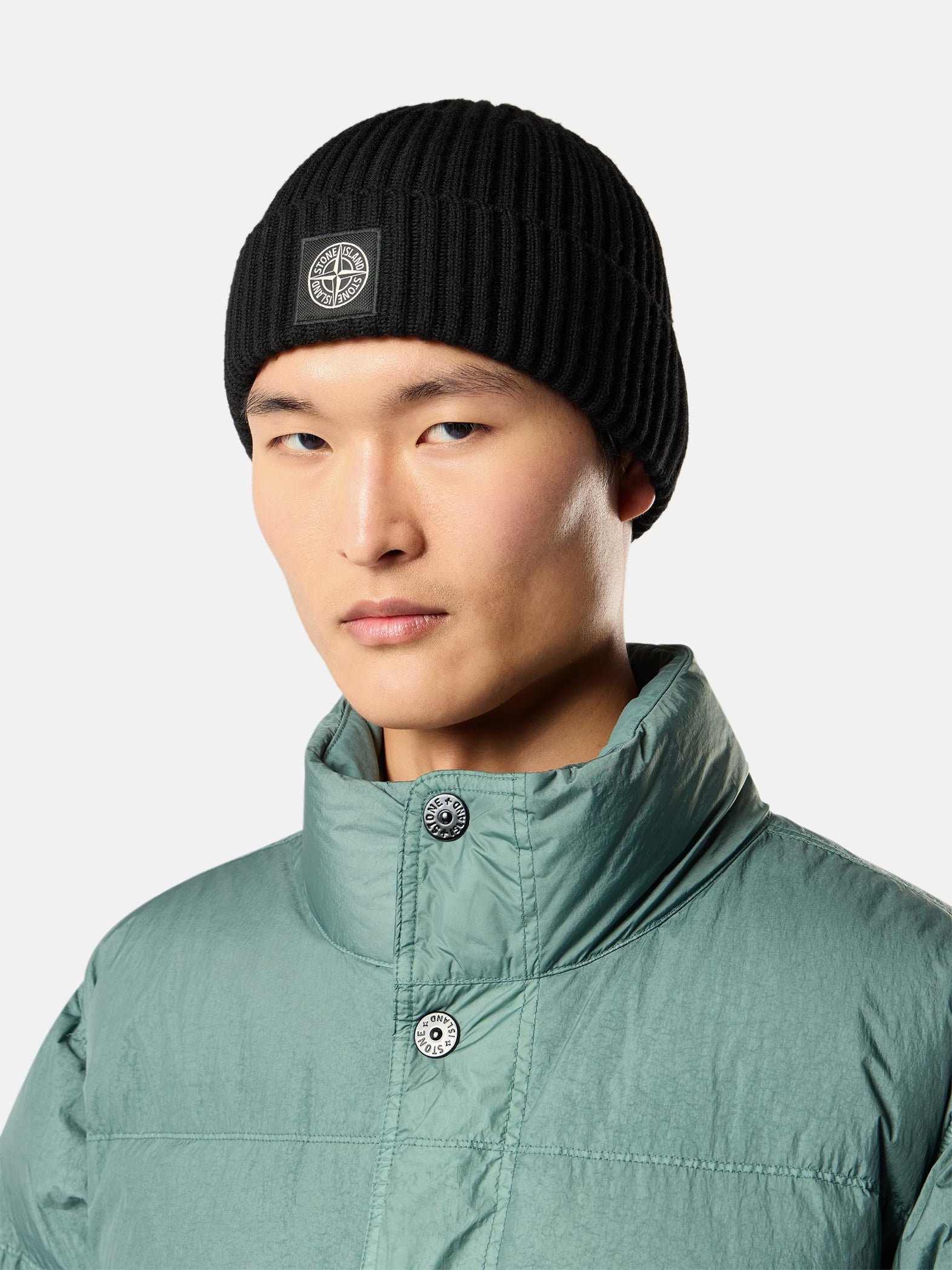 FULL RIB RWS WOOL BEANIE - BLACK