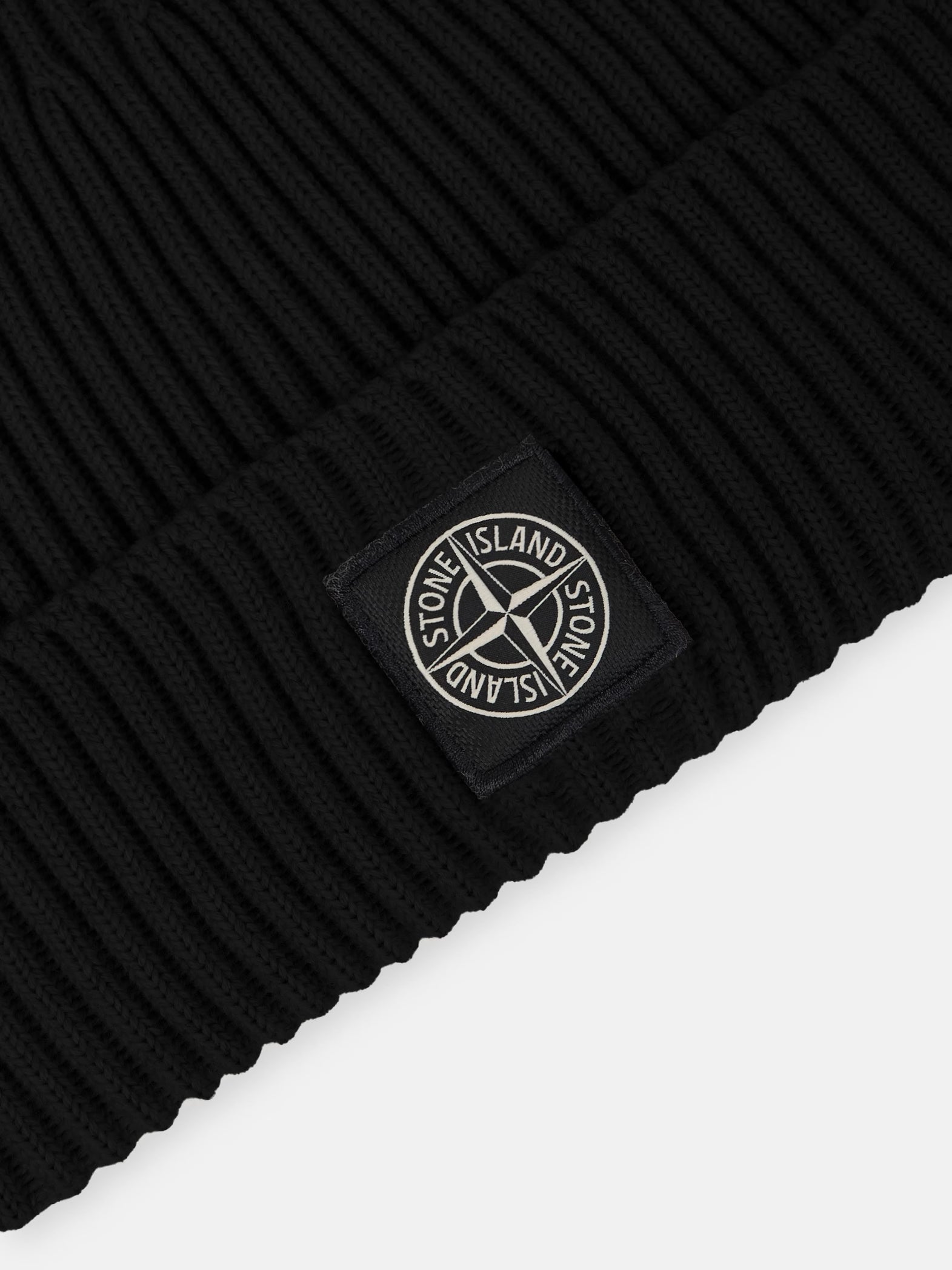 FULL RIB RWS WOOL BEANIE - BLACK