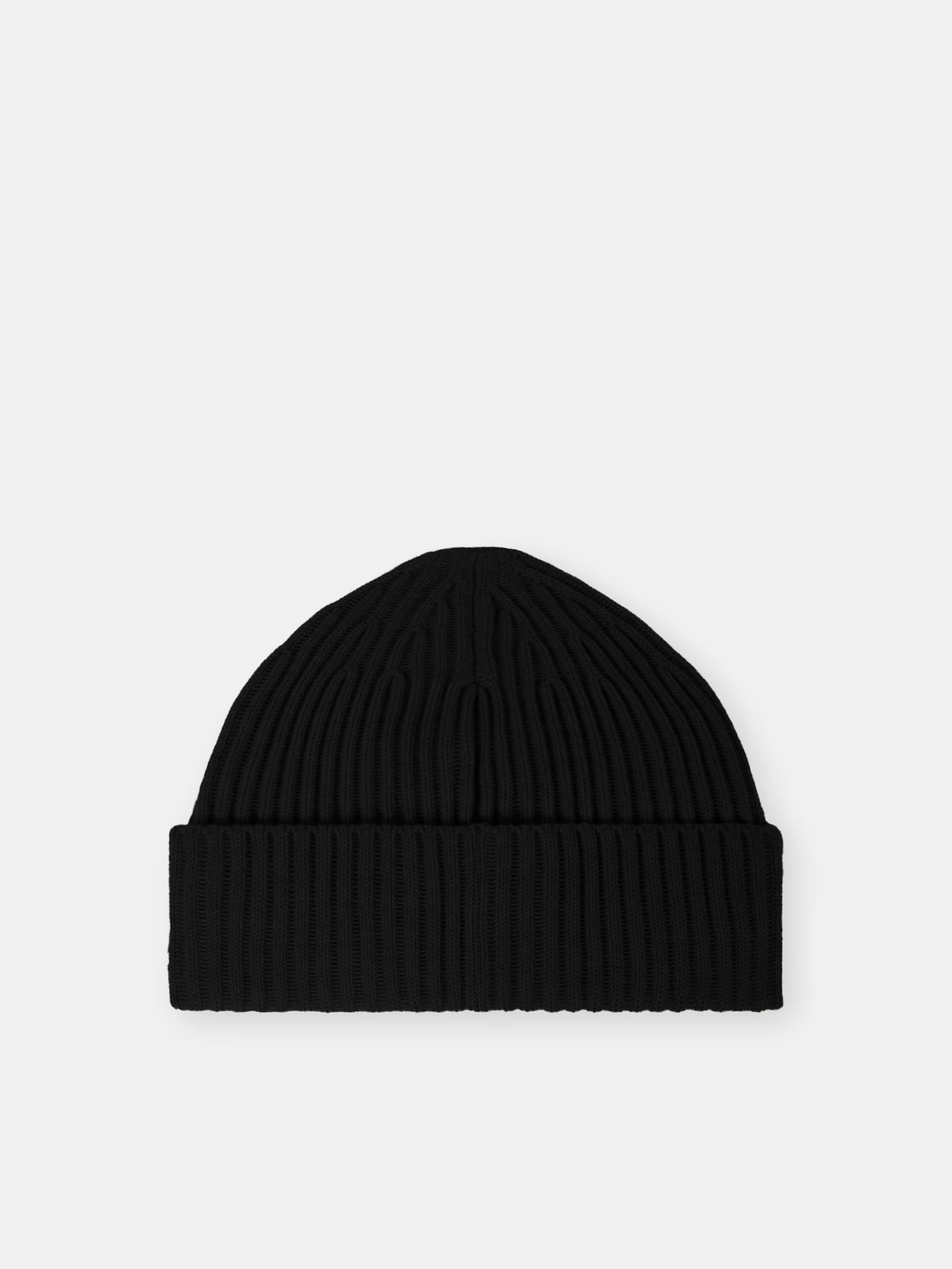 FULL RIB RWS WOOL BEANIE - BLACK