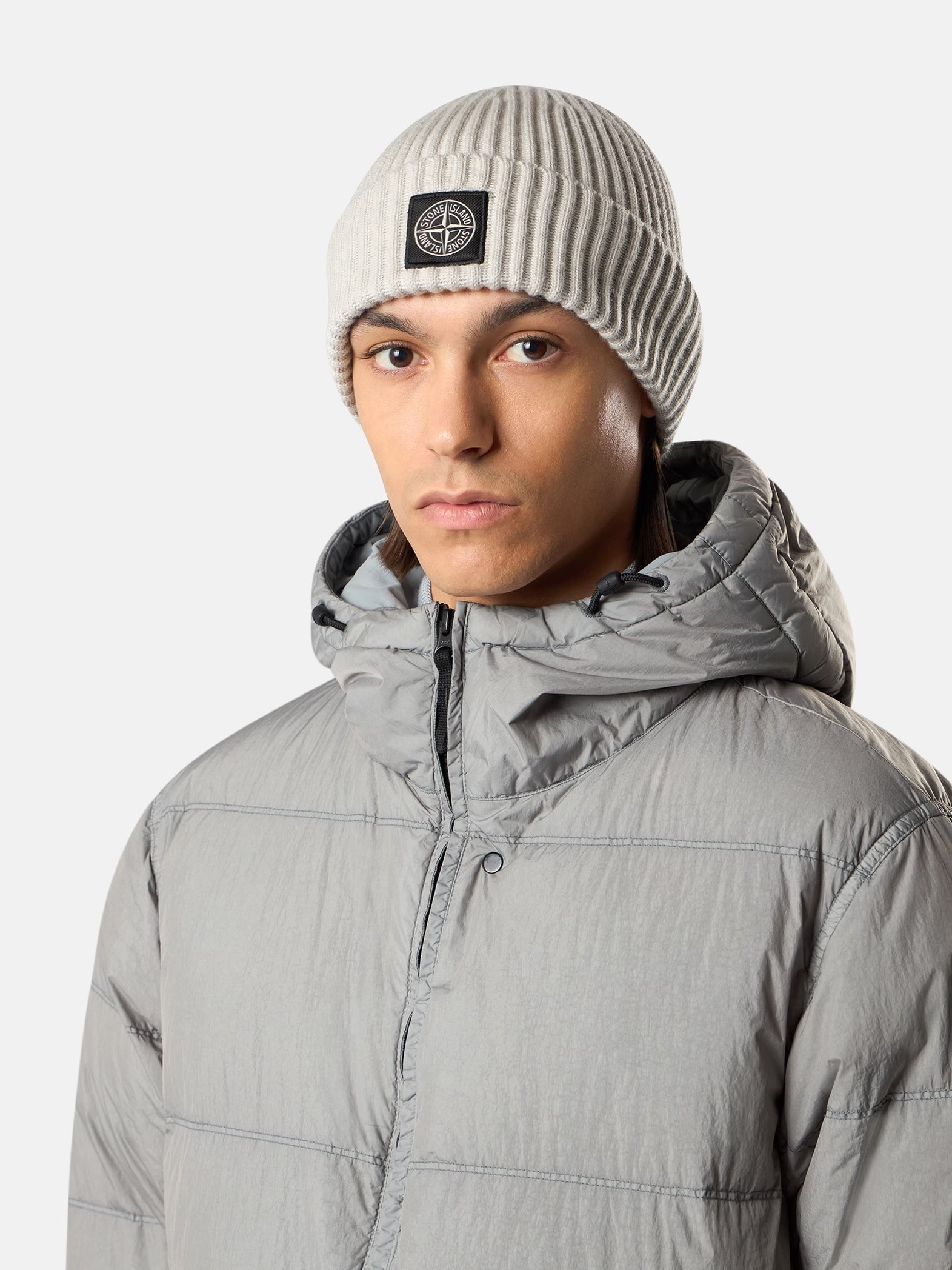 FULL RIB RWS WOOL BEANIE - SAND MELANGE