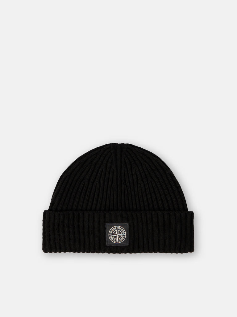BLACK FULL RIB BEANIE