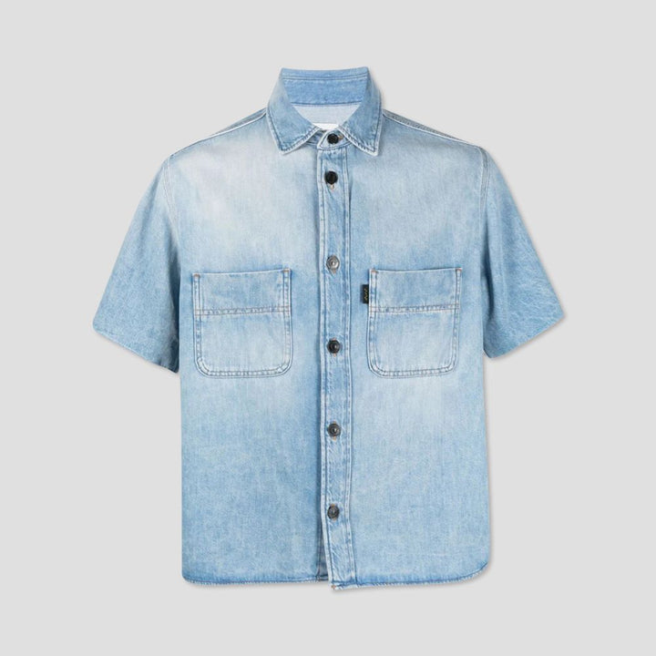 RYAN short-sleeve shirt - Denim light blue
