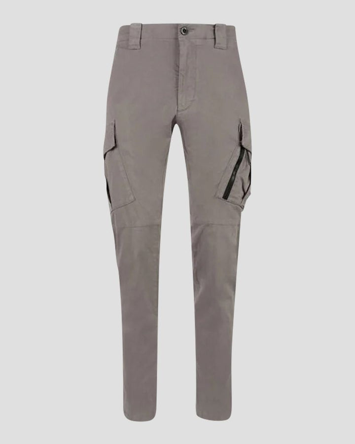 Stretch Sateen Cargo Pants - Grey