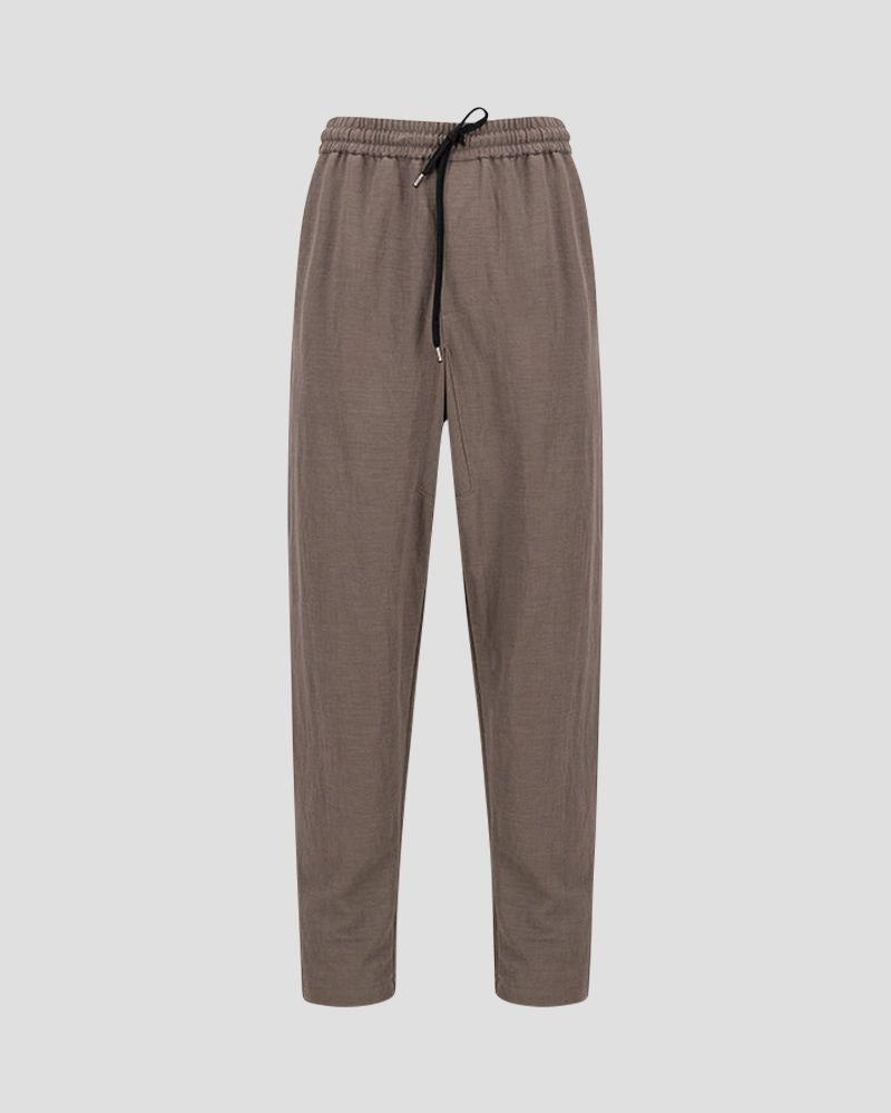 Pantalon confort en rayonne - gris ébène