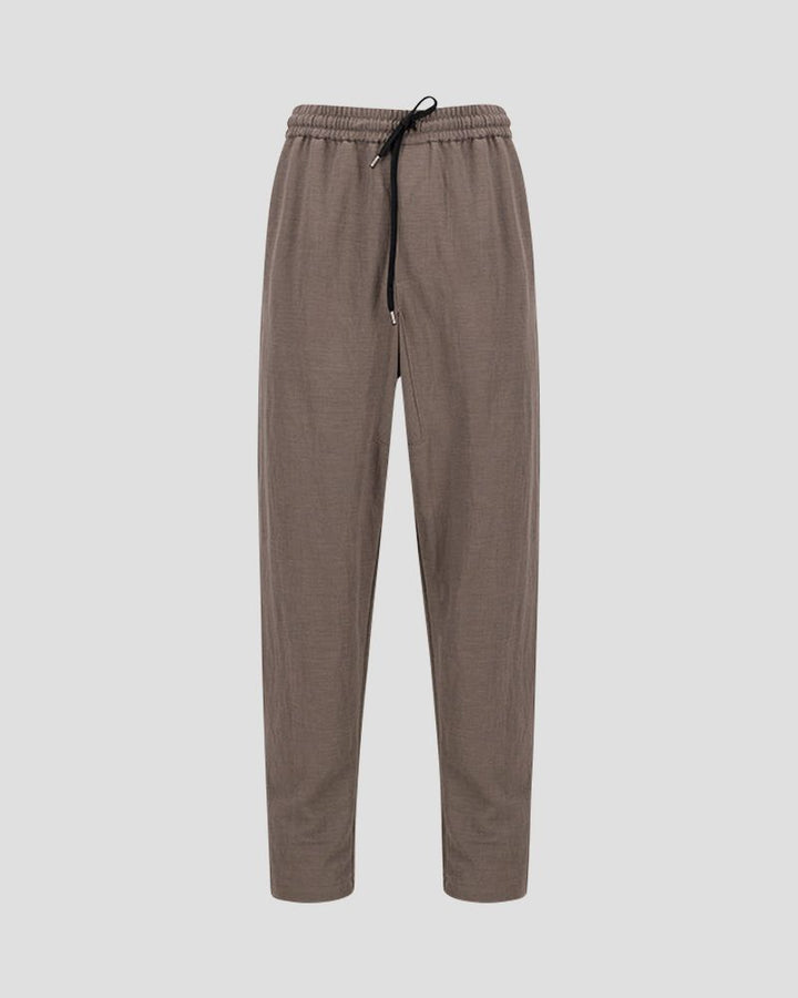 Pantalon confort en rayonne - gris ébène