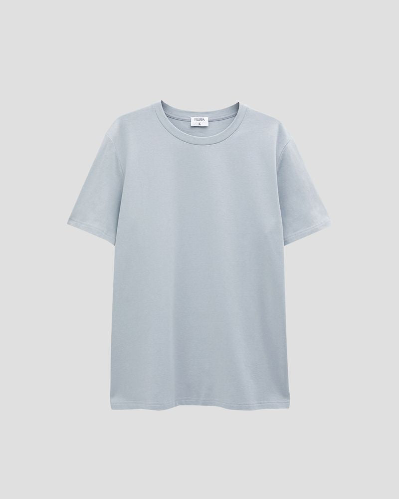 STRETCH COTTON TEE - Feather Grey