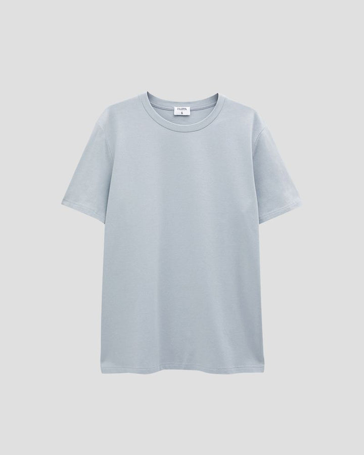 STRETCH COTTON TEE - Feather Grey