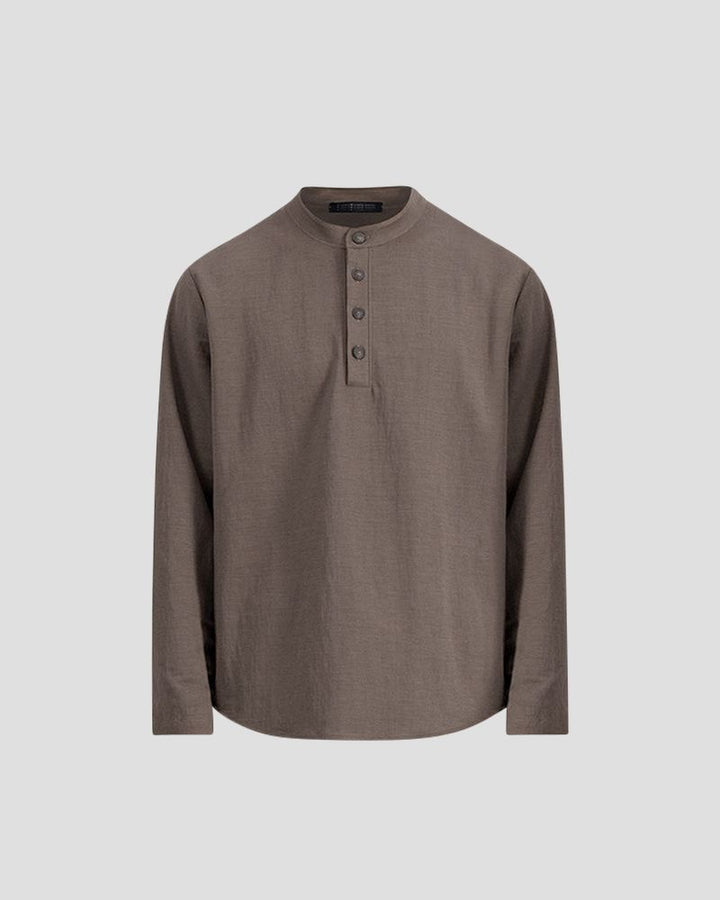 Henley shirt rayon - EBONY GREY