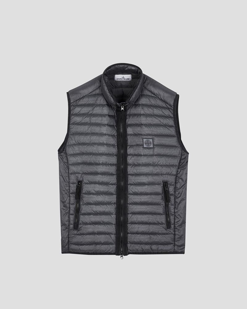 Packable, folded vest - LEAD GREY