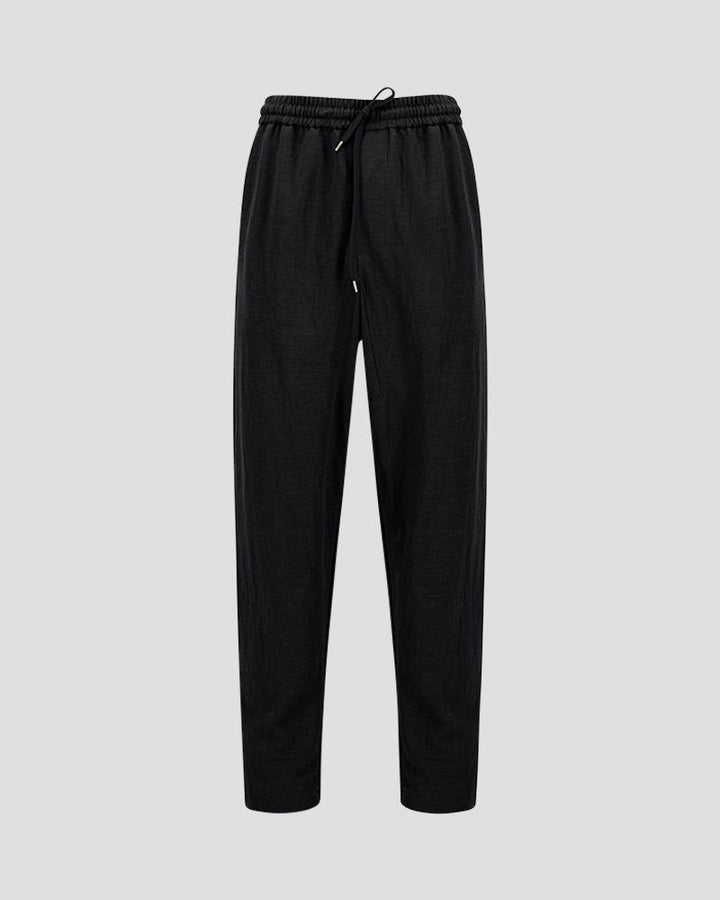 Comfort trousers rayon - BLACK