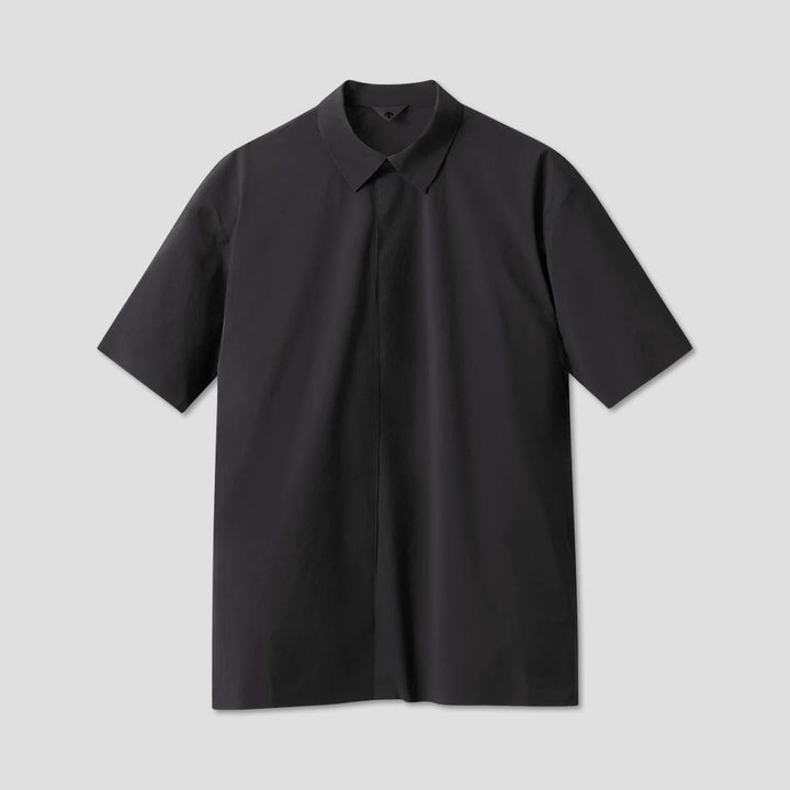 UNTRIMMED SEAMLESS SHIRT - BLACK