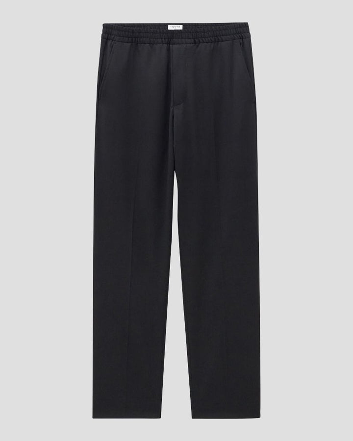 RELAXED WOOL TROUSERS - BLACK
