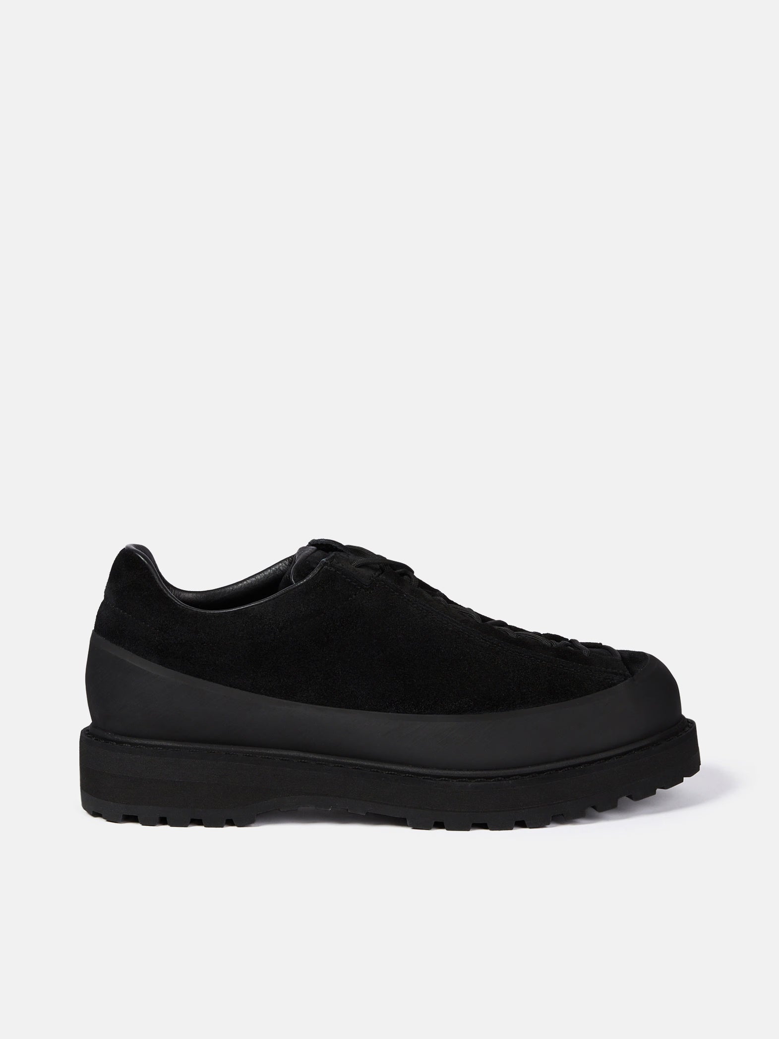 BLACK LACE UP SUEDE SHOES