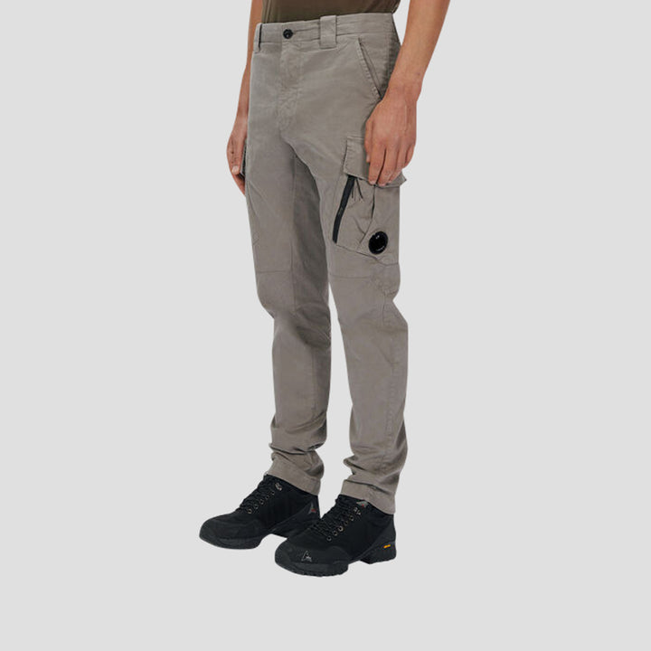 Stretch Sateen Cargo Pants - Grey - sale