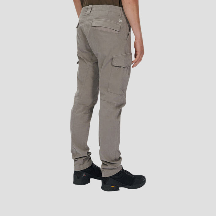 Stretch Sateen Cargo Pants - Grey
