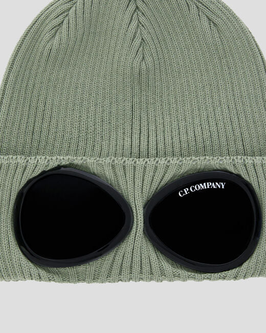 Cotton Goggle Beanie - Bronze green
