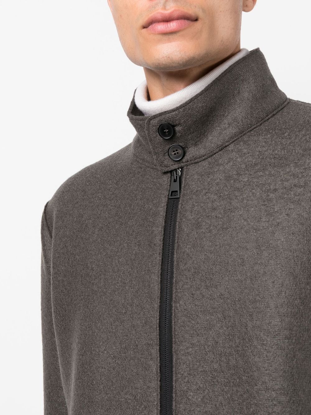 Front zipped-up fastening jacket - Grey