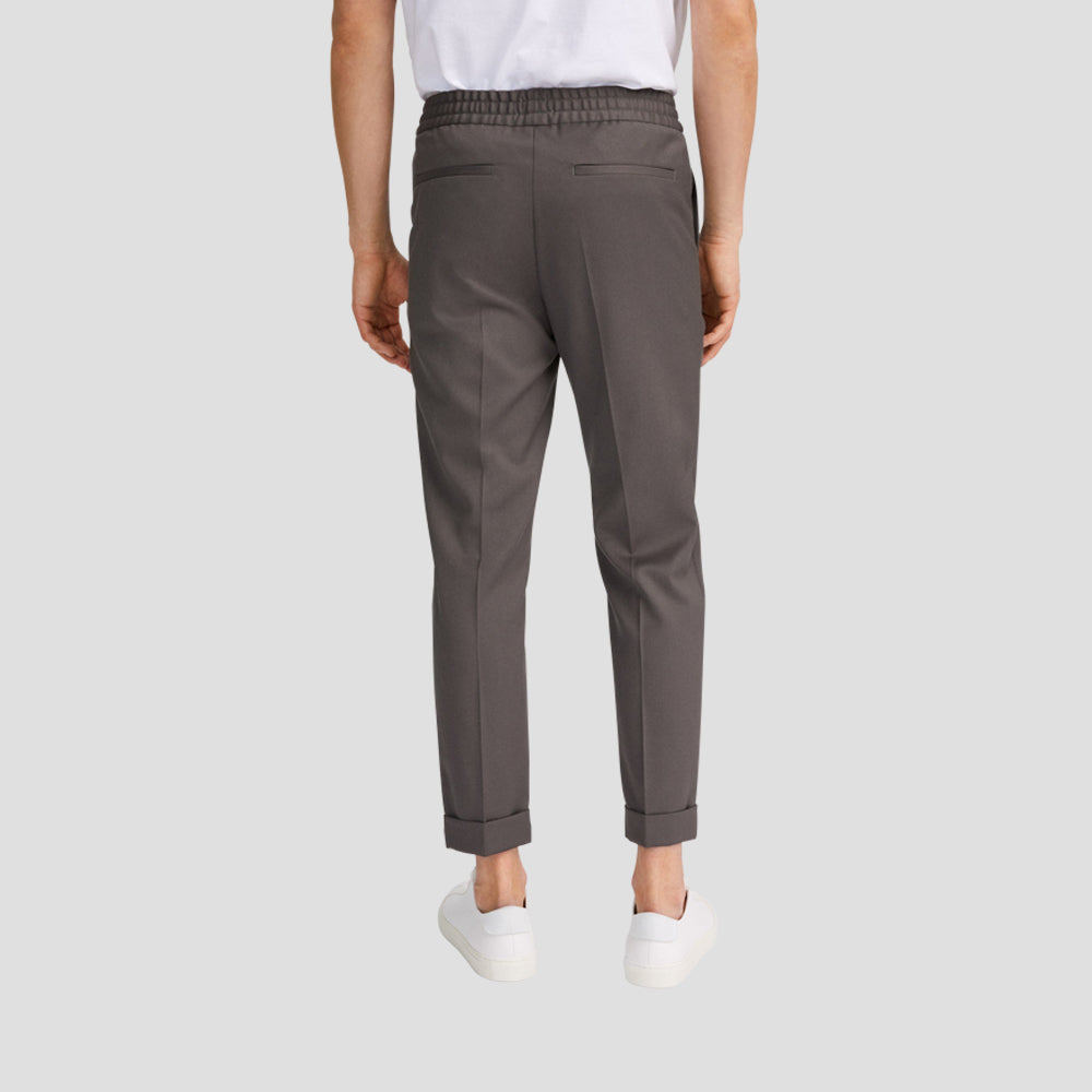 Terry Cropped Trousers - Taupe