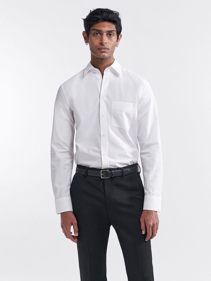 Rob Poplin Shirt - White