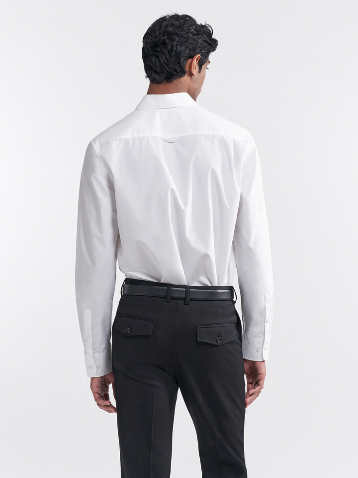 Rob Poplin Shirt - White