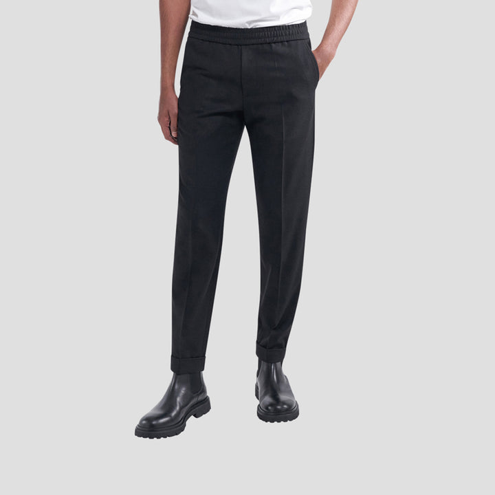 M Terry Flannel Trousers - Black - sale