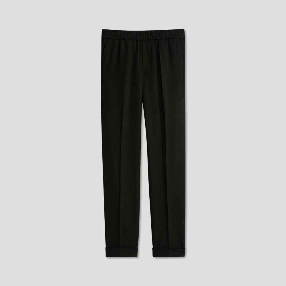 M Terry Flannel Trousers - Black - sale