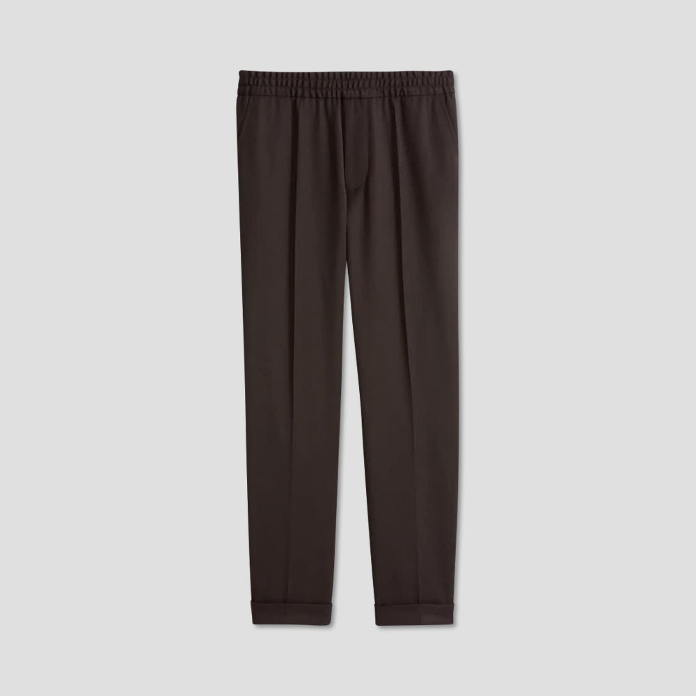 Terry Cropped Trousers - Dark Brown