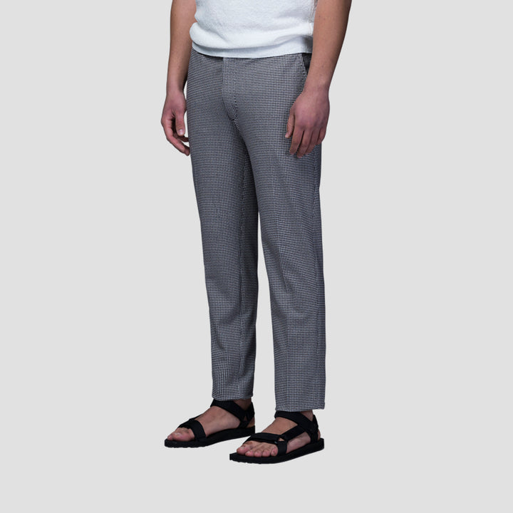 Micro Pied De Poule Trousers - Grey