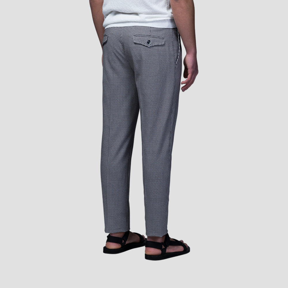 Micro Pied De Poule Trousers - Grey