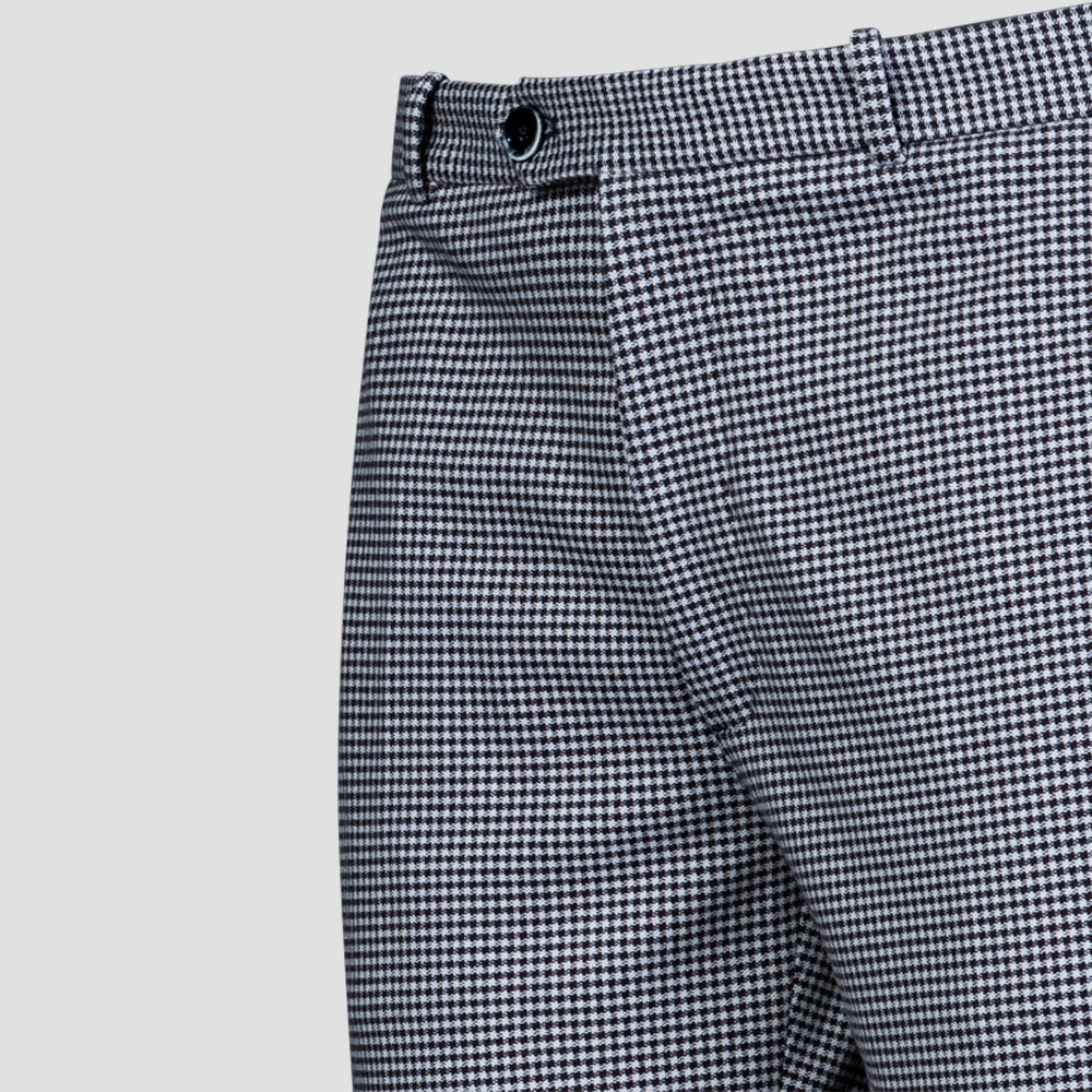 Micro Pied De Poule Trousers - Grey