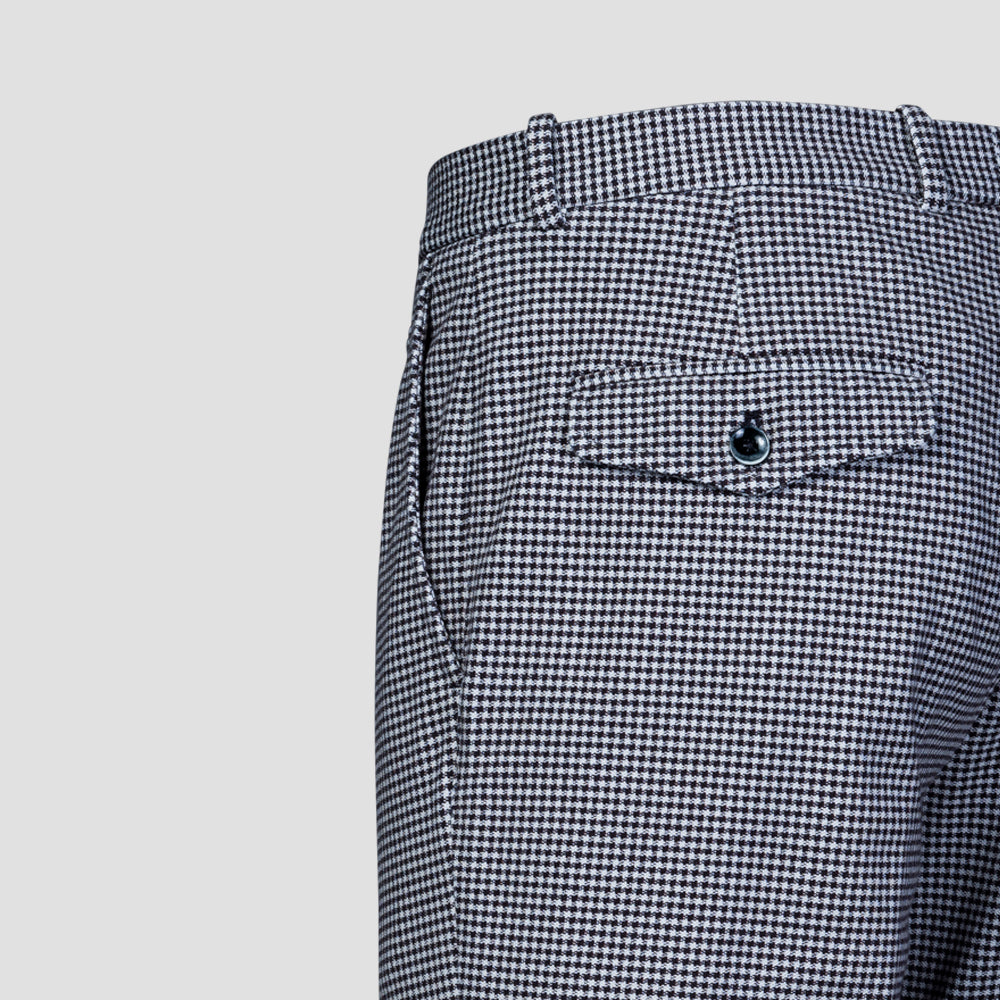 Micro Pied De Poule Trousers - Grey