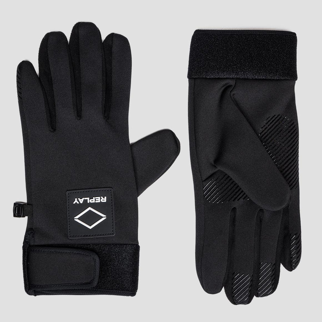 SOLID-COLOURED TOUCH SCREEN GLOVES - black - sale