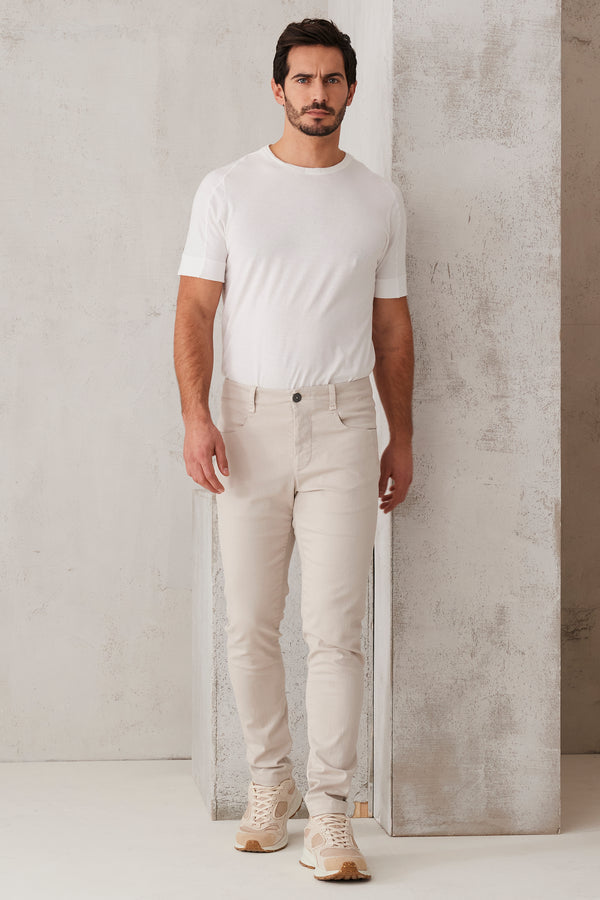 Slim-fit 5-pocket trousers - Ice
